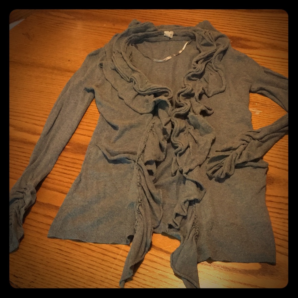Grey Ruffle sweater